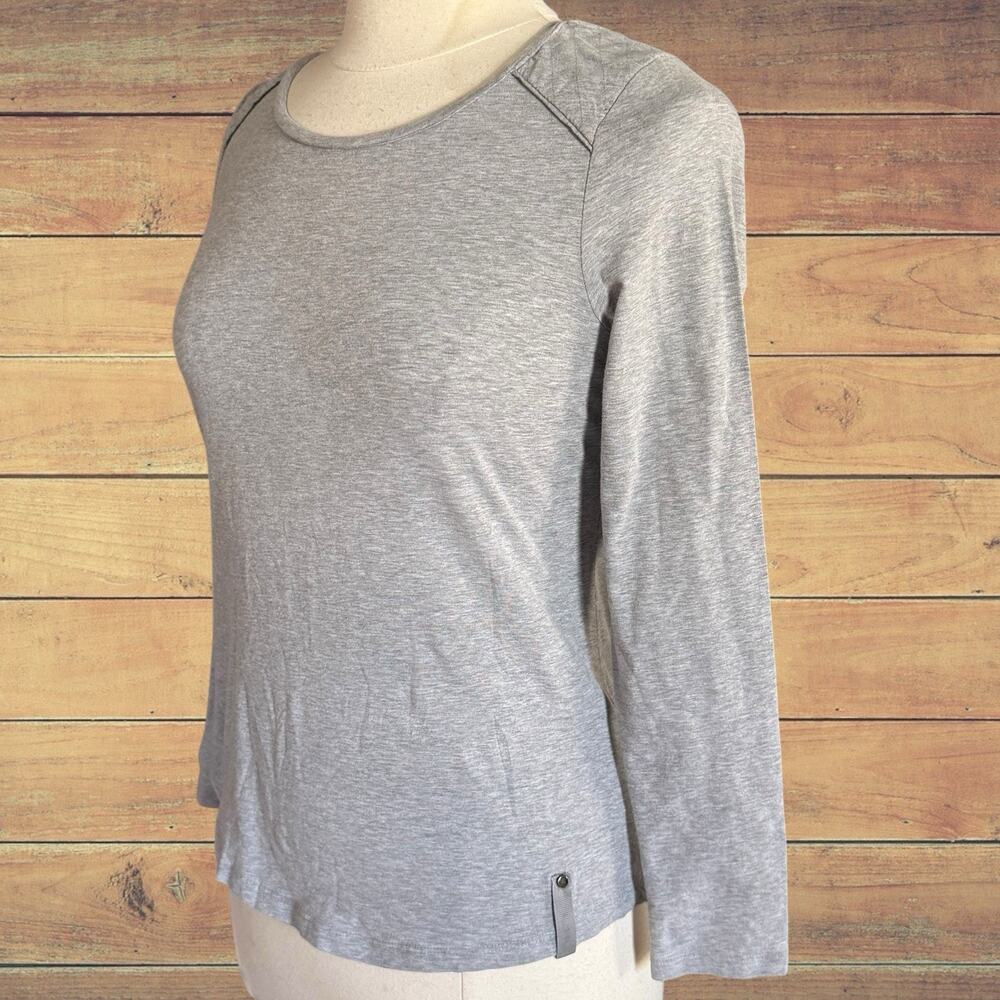 L-RL Lauren‎ Active Ralph Lauren Top Sz S Womens Gray Heather Long Sleeve Basic